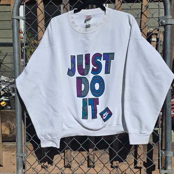 Rare Vintage 90s Nike Urban Jungle Gym Just Do It Crewneck Sweatshirt Size MGL - Picture 1 of 15